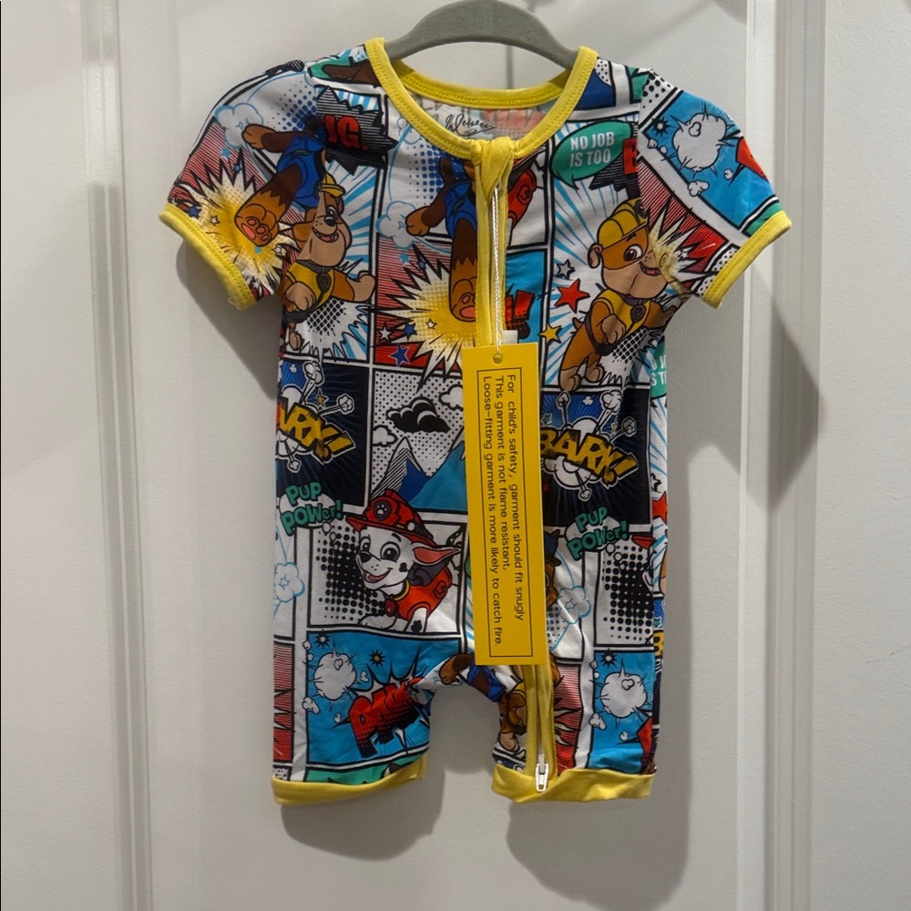 Bamboo Comic  Paw Patrol Baby Romper size 0-3 months NWT